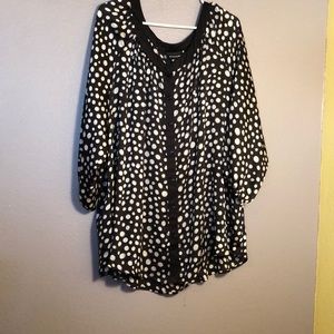 Black with polka dots